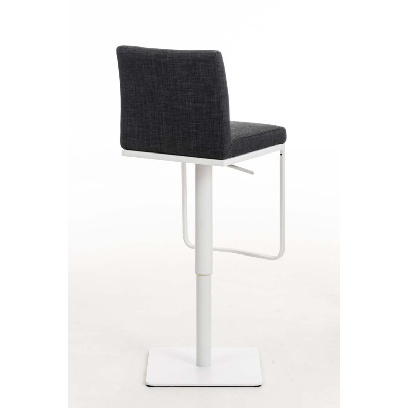 Tabouret de bar Panama W en tissu gris foncé