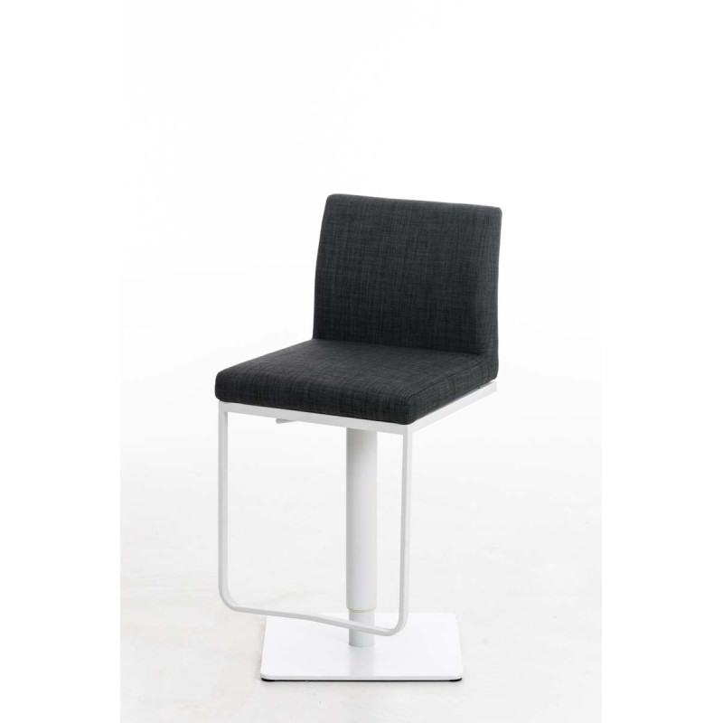 Tabouret de bar Panama W en tissu gris foncé