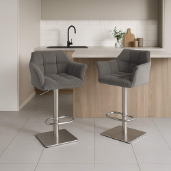 Tabouret de bar Damaso E Cord, taupe