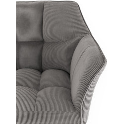 Taburete de bar Damaso B Cord, color topo