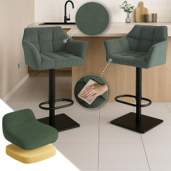 Tabouret de bar vert Damaso B Cord