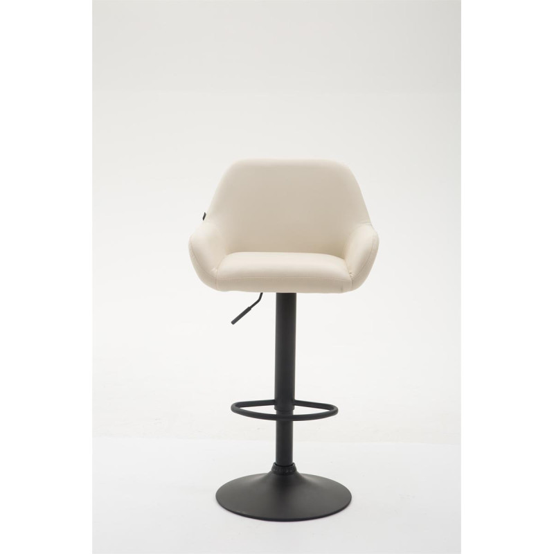 Tabouret de bar Braga en cuir artificiel B crème