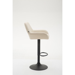 Tabouret de bar Braga en cuir artificiel B crème