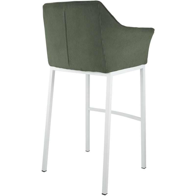Tabouret de bar Damaso W Cord à 4 pieds, vert
