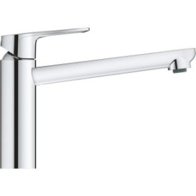 GROHE Robinet évier de cuisine Start Flow, mitigeur monocommande avec mousseur économique d'eau, rotation 140°, chromé, 31691000