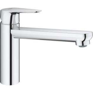 GROHE Robinet évier de cuisine Start curve, mousseur économique d'eau, sans tirette de vidage, bonde de vidage incluses, 3171700