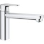 GROHE Robinet évier de cuisine Start curve, mousseur économique d'eau, sans tirette de vidage, bonde de vidage incluses, 3171700