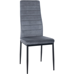 Chaise de salle à manger en velours Mayfair | gris clair