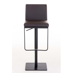 Tabouret de bar Panama B simili cuir marron
