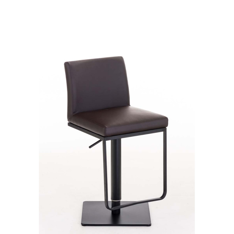 Tabouret de bar Panama B simili cuir marron