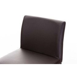 Tabouret de bar Panama B simili cuir marron