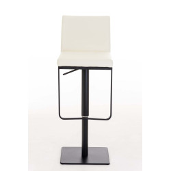 Tabouret de bar Panama B simili cuir crème