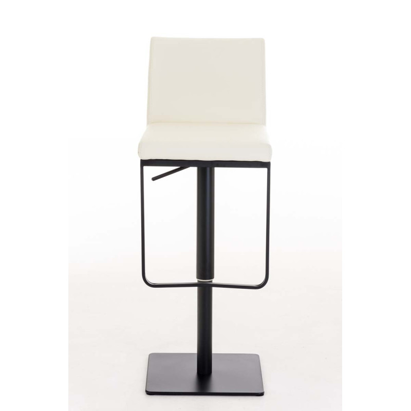 Tabouret de bar Panama B simili cuir crème