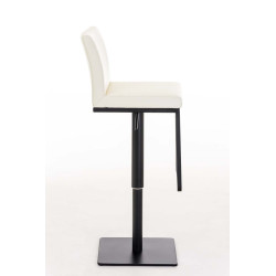 Tabouret de bar Panama B simili cuir crème