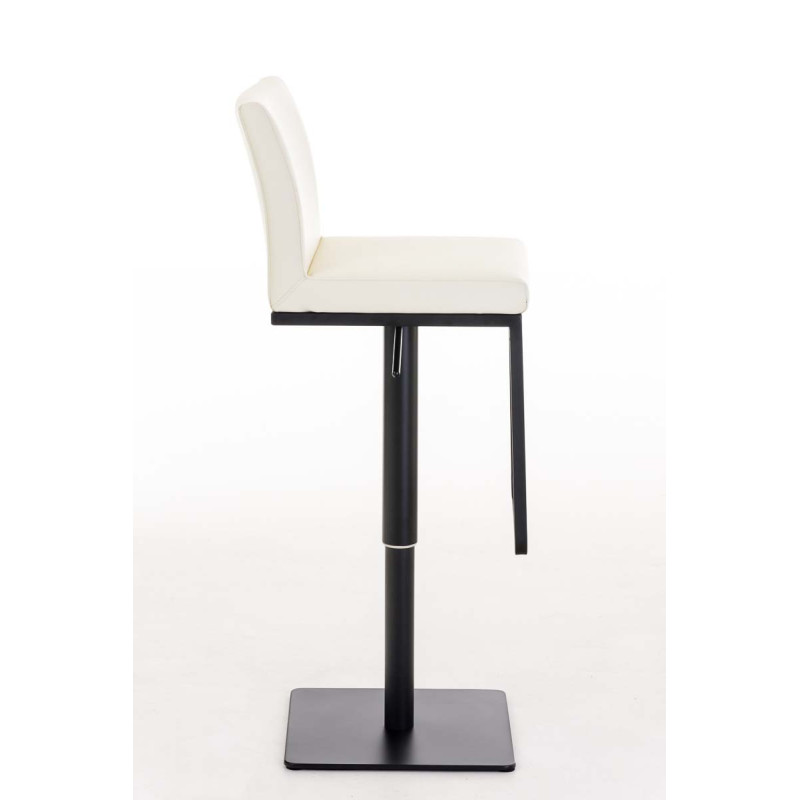 Tabouret de bar Panama B simili cuir crème