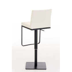 Tabouret de bar Panama B simili cuir crème