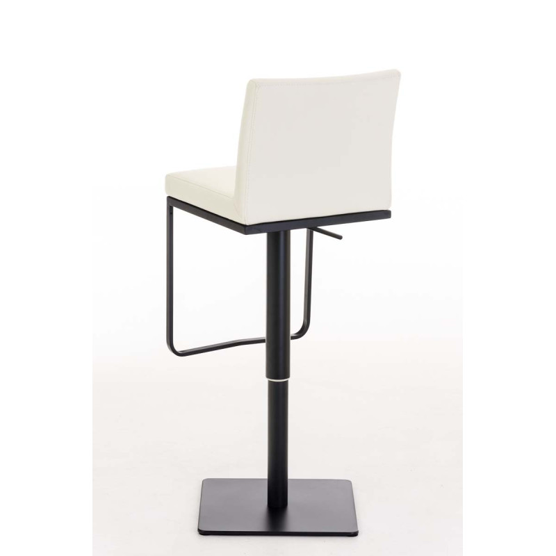 Tabouret de bar Panama B simili cuir crème