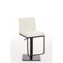 Tabouret de bar Panama B simili cuir crème