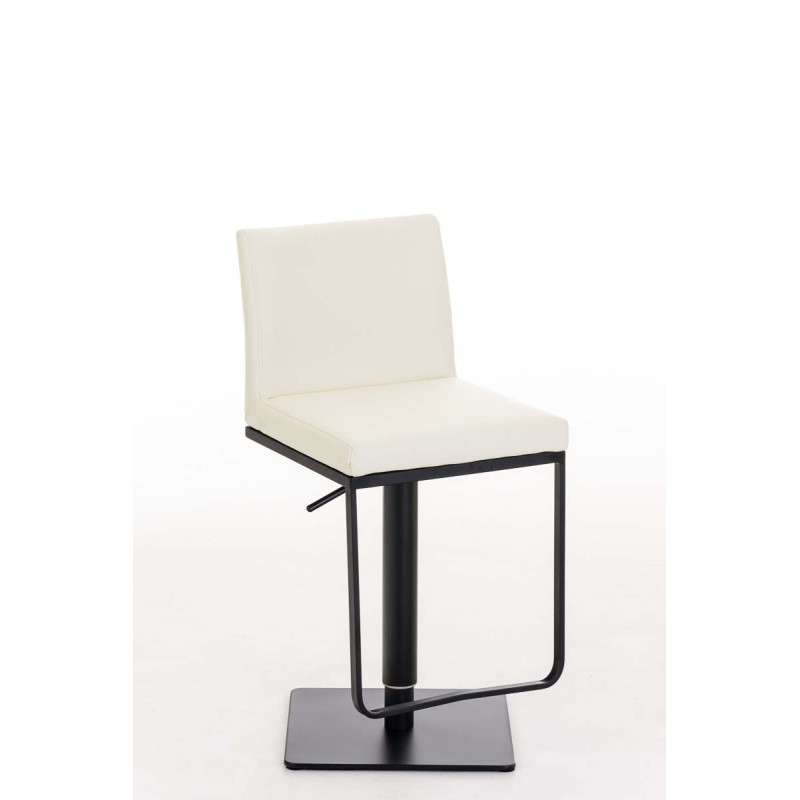 Tabouret de bar Panama B simili cuir crème