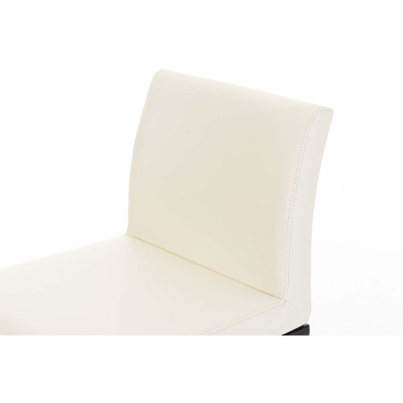 Tabouret de bar Panama B simili cuir crème