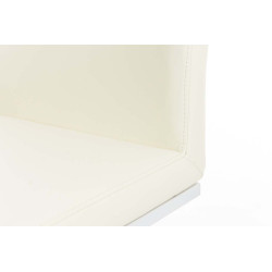 Tabouret de bar Panama W similicuir crème