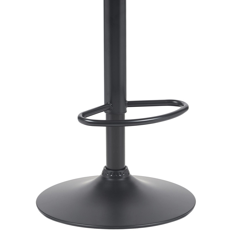 Tabouret de bar Beverley B, noyer/tissu noir