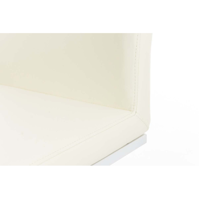 Tabouret de bar Panama W similicuir crème