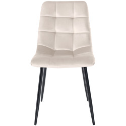 Chaise de salle à manger en velours Tilde | crème