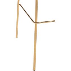 Sgabello da bar in velluto Hoover, 4 gambe, marrone oro