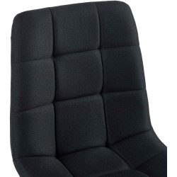 Chaise de salle à manger en tissu Antibes | noir
