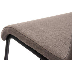 Tabouret de bar Limon B en tissu gris