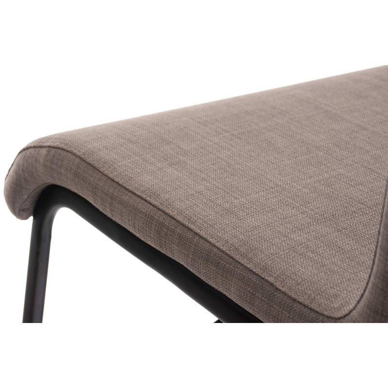 Tabouret de bar Limon B en tissu gris