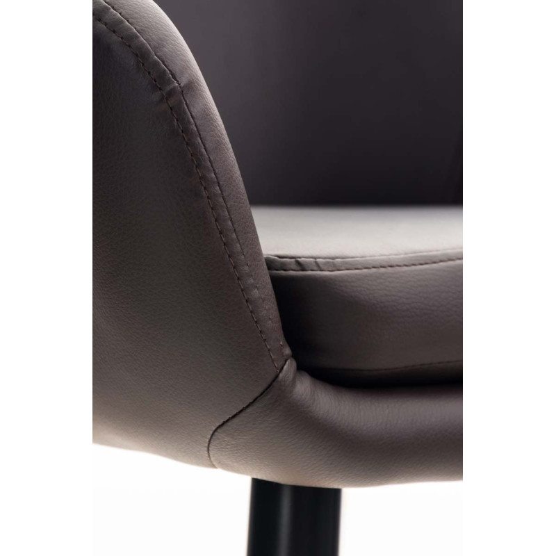 Tabouret de bar Grant simili cuir marron