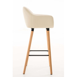 Tabouret de bar Grant simili cuir crème