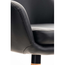 Tabouret de bar Grant simili cuir noir