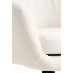 Tabouret de bar Grant simili cuir blanc