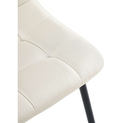 Chaise de salle à manger en tissu Antibes | crème