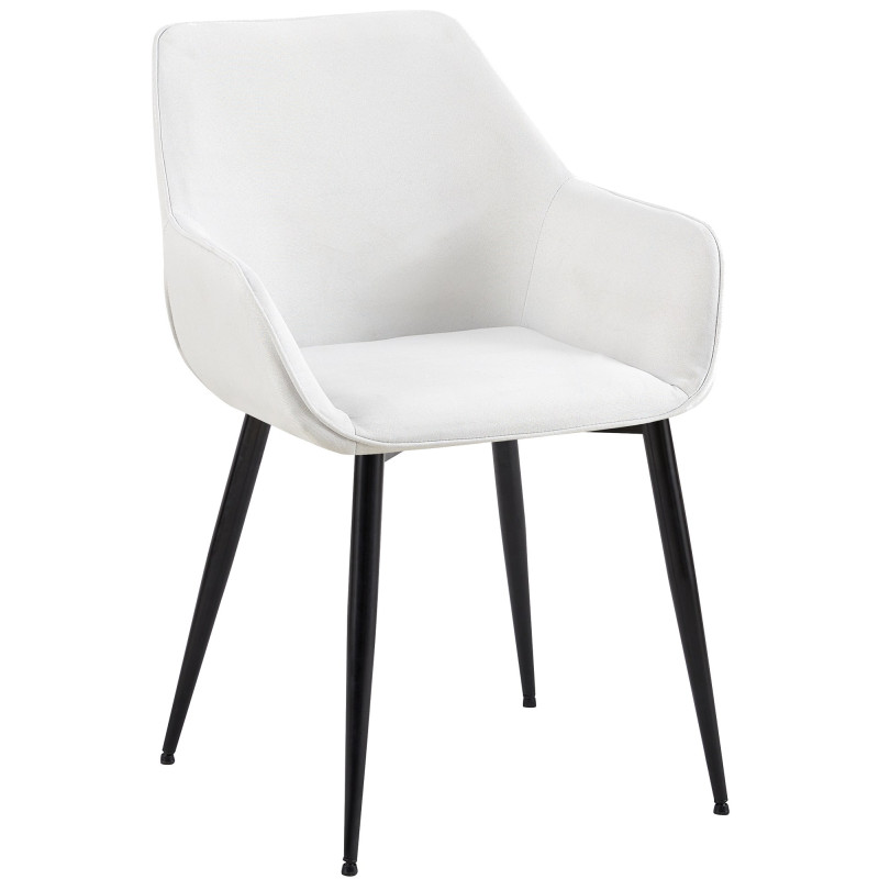 Chaise de salle à manger en tissu Vessa | crème