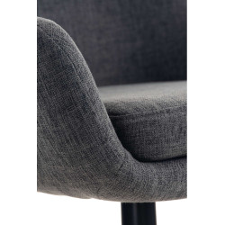 Tabouret de bar Grant en tissu gris foncé