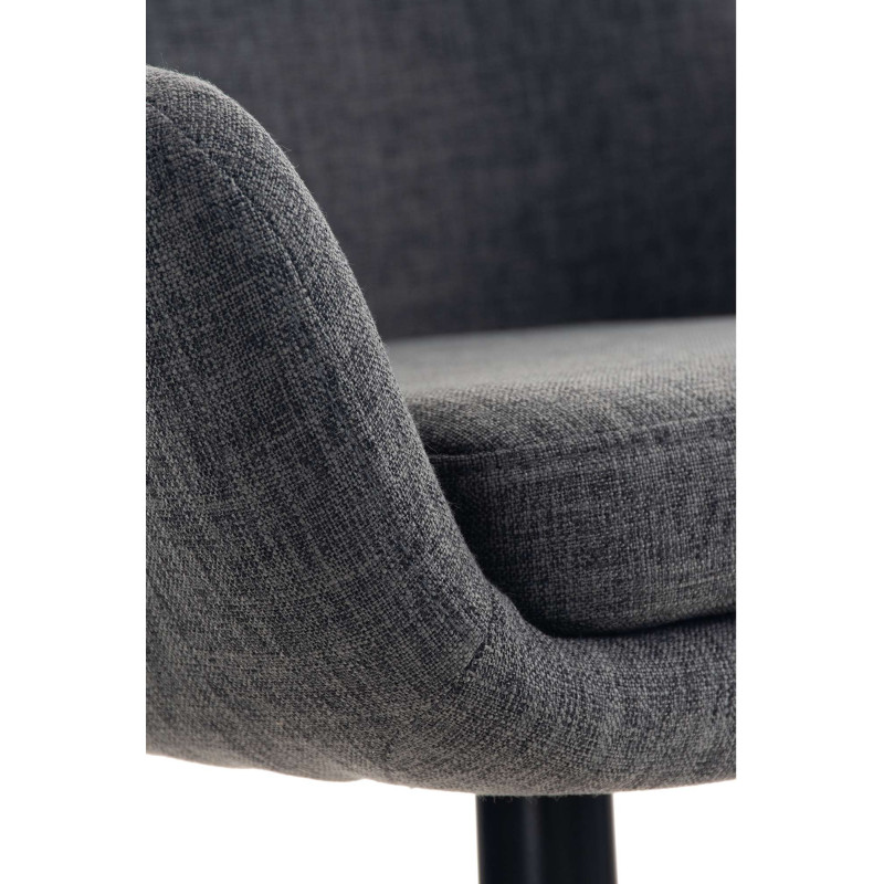 Tabouret de bar Grant en tissu gris foncé