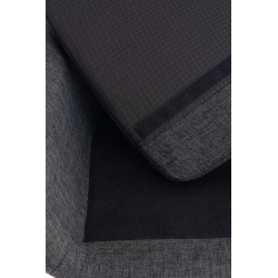Tabouret de bar Grant en tissu gris foncé
