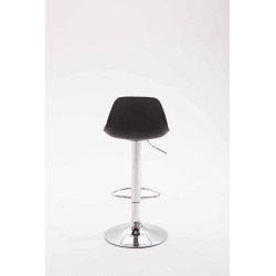 Tabouret de bar Kiel, similicuir noir