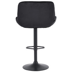 Lot de 2 tabourets de bar Solon, velours noir