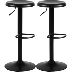 Set di 2 sgabelli da bar Williston, neri