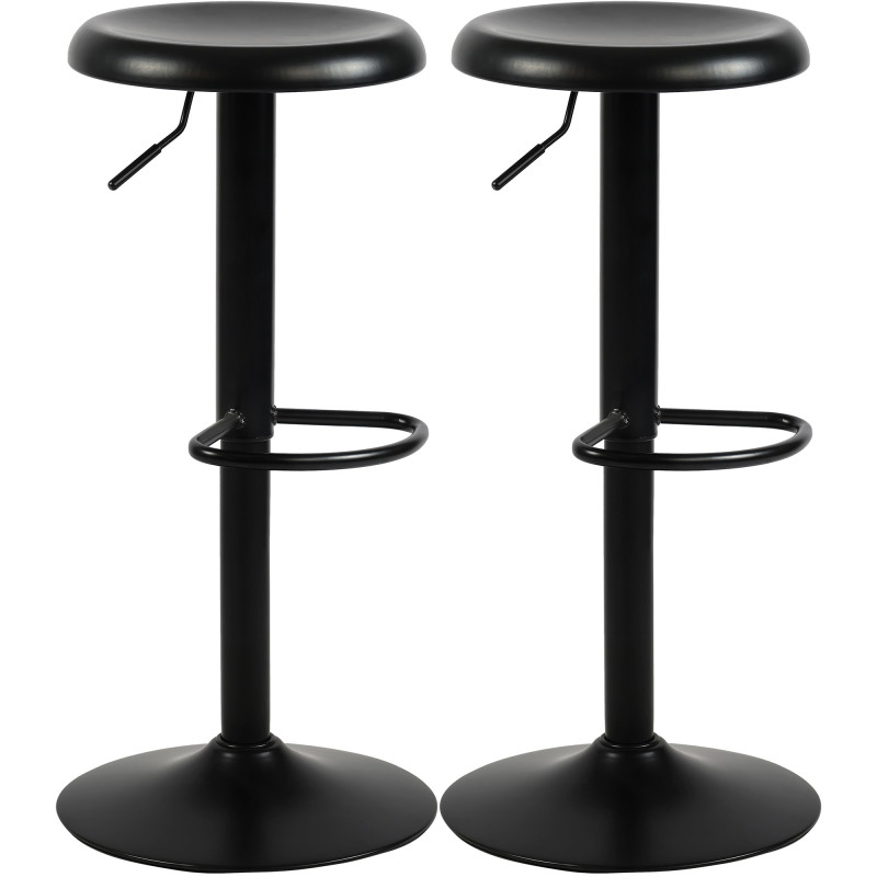 Lot de 2 tabourets de bar Williston, noirs