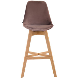 Tabouret de bar Cannes velours marron nature