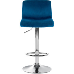 Tabouret de bar en velours Hoover C bleu