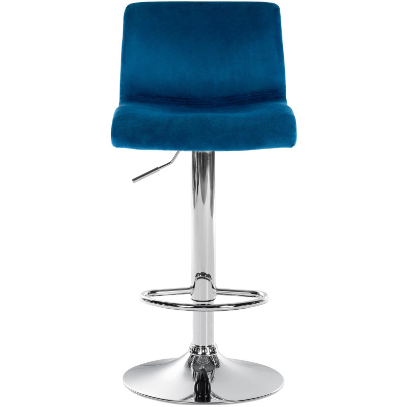 Tabouret de bar en velours Hoover C bleu