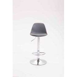 Tabouret de bar Kiel simili cuir gris
