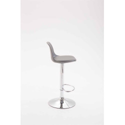 Tabouret de bar Kiel simili cuir gris